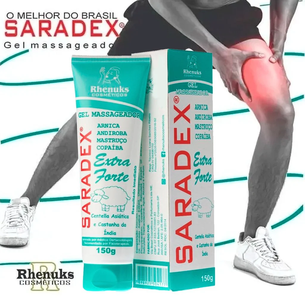 Gel Massageador Saradex Extra Forte Alívio da Rhenuks