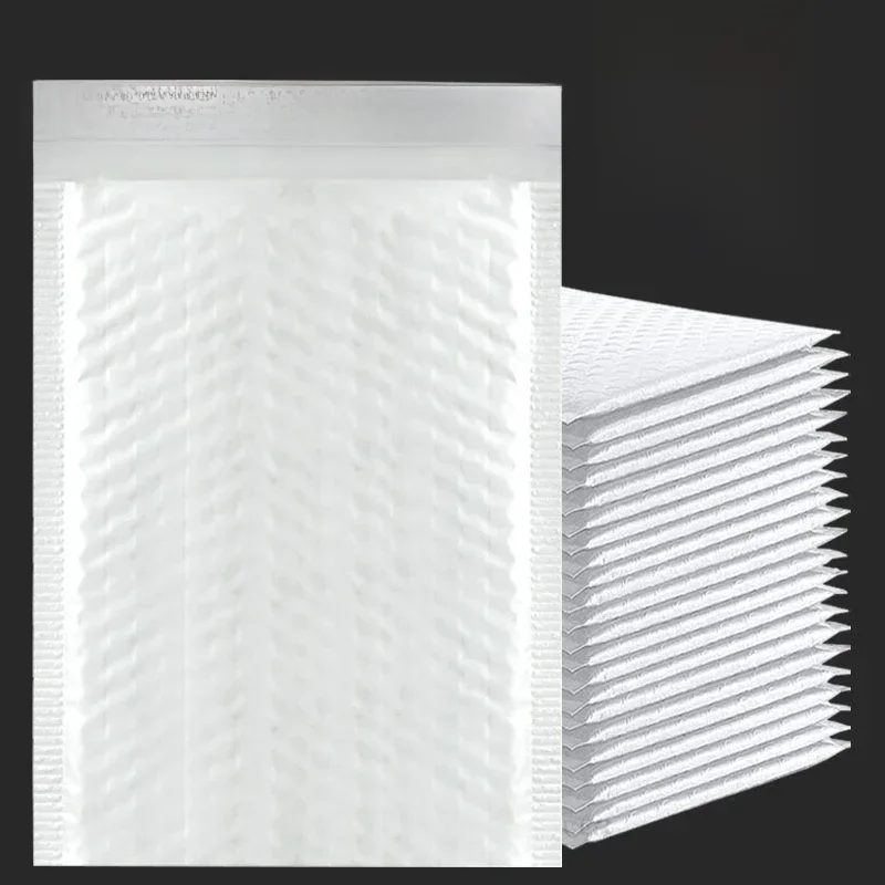 Sacs d'enveloppe à bulles en film perlé blanc, sacs d'expédition rembourrés étanches, sacs d'emballage d'expédition auto-scellants, moteur, moindre sac, 50 pièces, 10 pièces