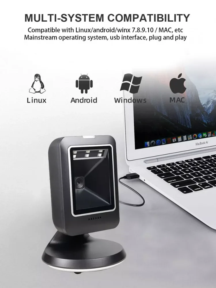 قارئ الباركود PDV لالتقاط البيانات ، USB ، 1D ، 2D ، QR Code ، كفاءة وتنوعا ، أنظمة مختلفة