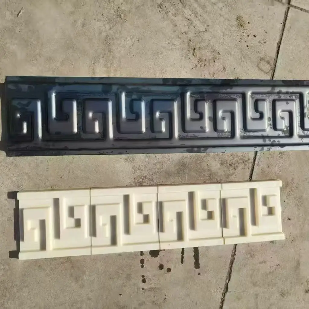 ABS luxury mansion gatehouse mold with zigzag line template, villa self built house door decoration with zigzag line mold