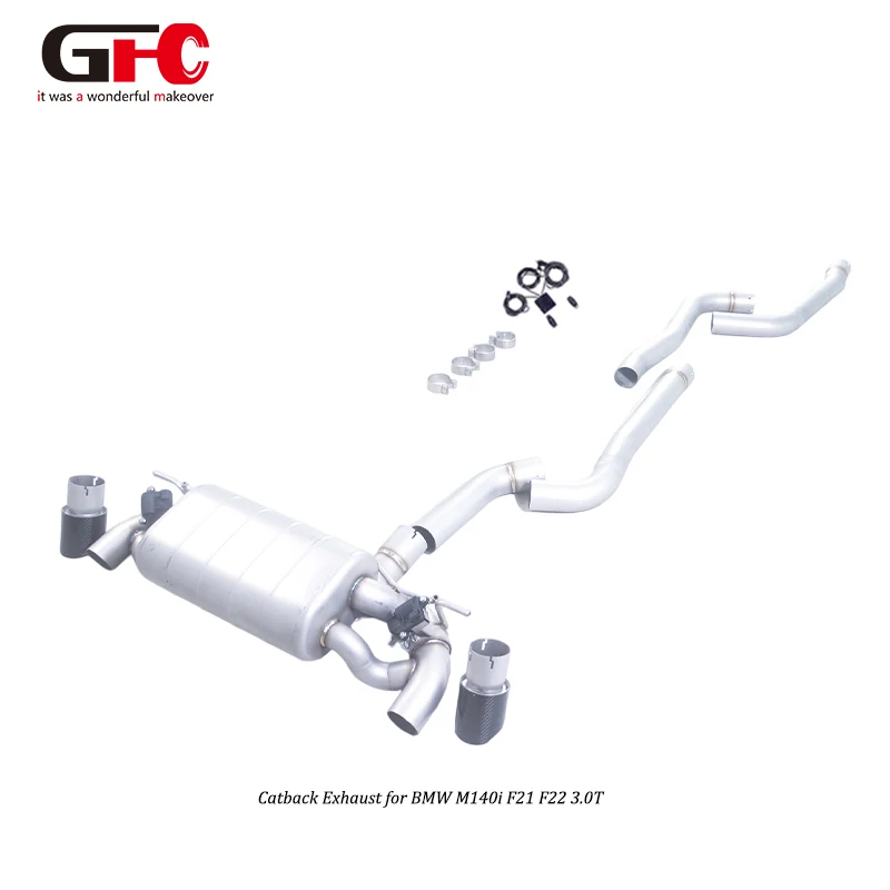 

Smart Valvetronic Catback Exhaust for BMW M140i F21 3.0T Single Muffler Design with Dual Electronic Valves, Remote Control