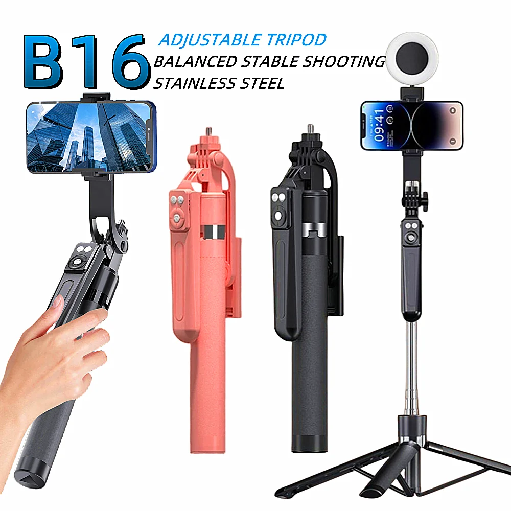 

VBNBV 1.7M 360 ° rotation Wireless Selfie Stick Tripod Stand with Detachable Remote phone holder for TLktok Live Streaming