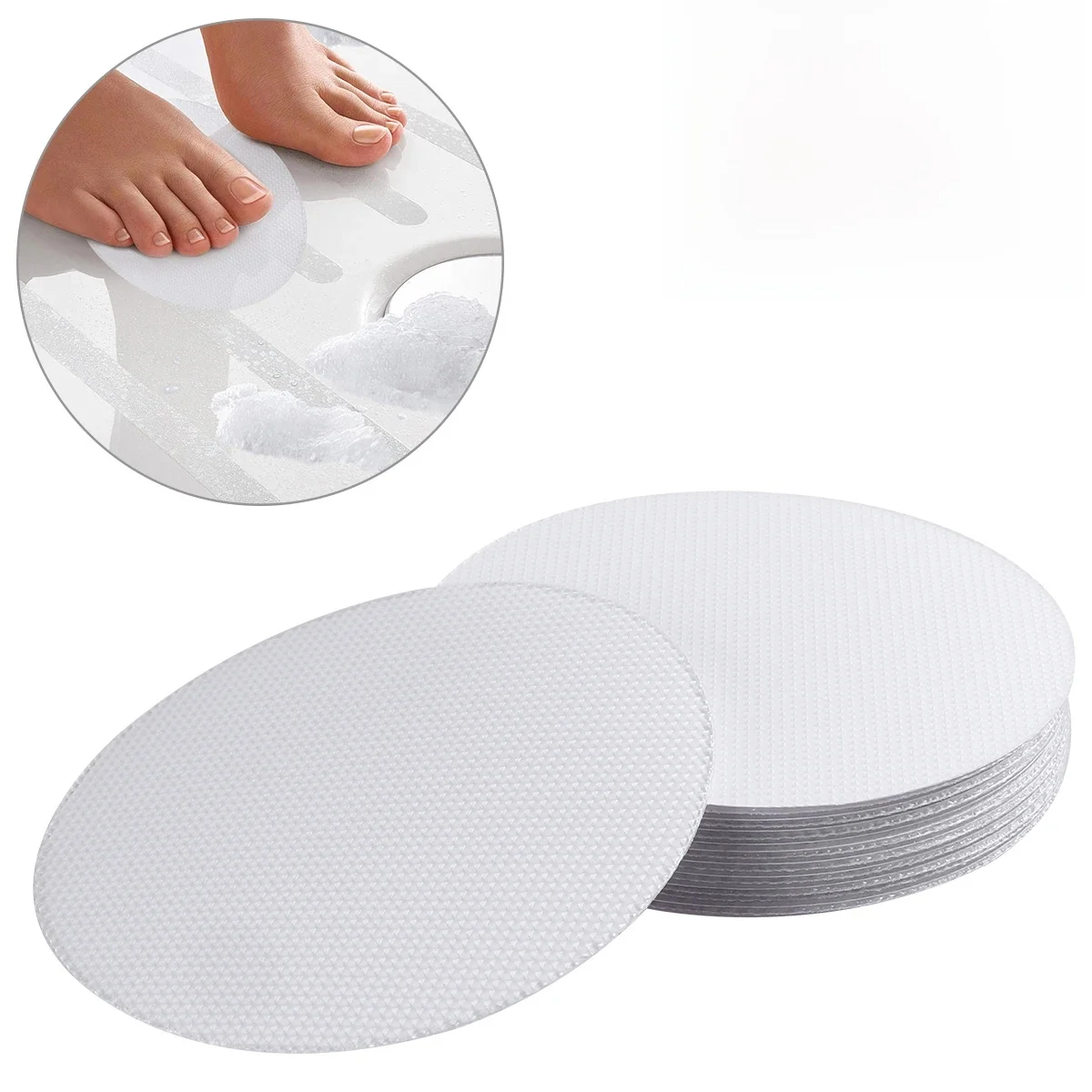 20 pièces 10CM PEVA disques antidérapants bande adhésive antidérapante autocollant baignoire douche sécurité bande de roulement décalcomanie Transparent multi-usage déco maison