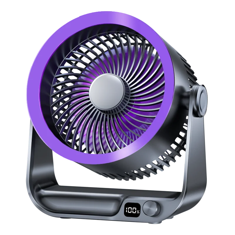 

Portable Desk Fan, 24H Ultra-Long Battery Life Rechargeable Fan, 100 Speeds Adjustable Personal Cooling Fan with 16M Strong Wind