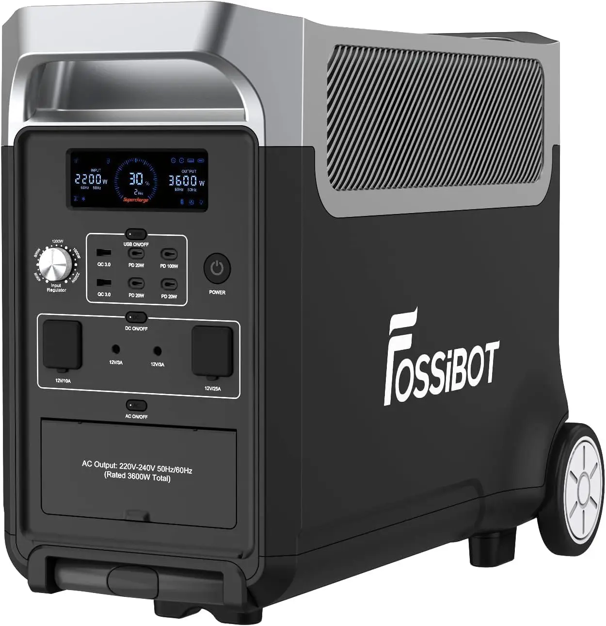 

hm FOSSiBOT F3600 Solar Generator, 3840 Wh LiFePO4 Portable Power Station with UPS