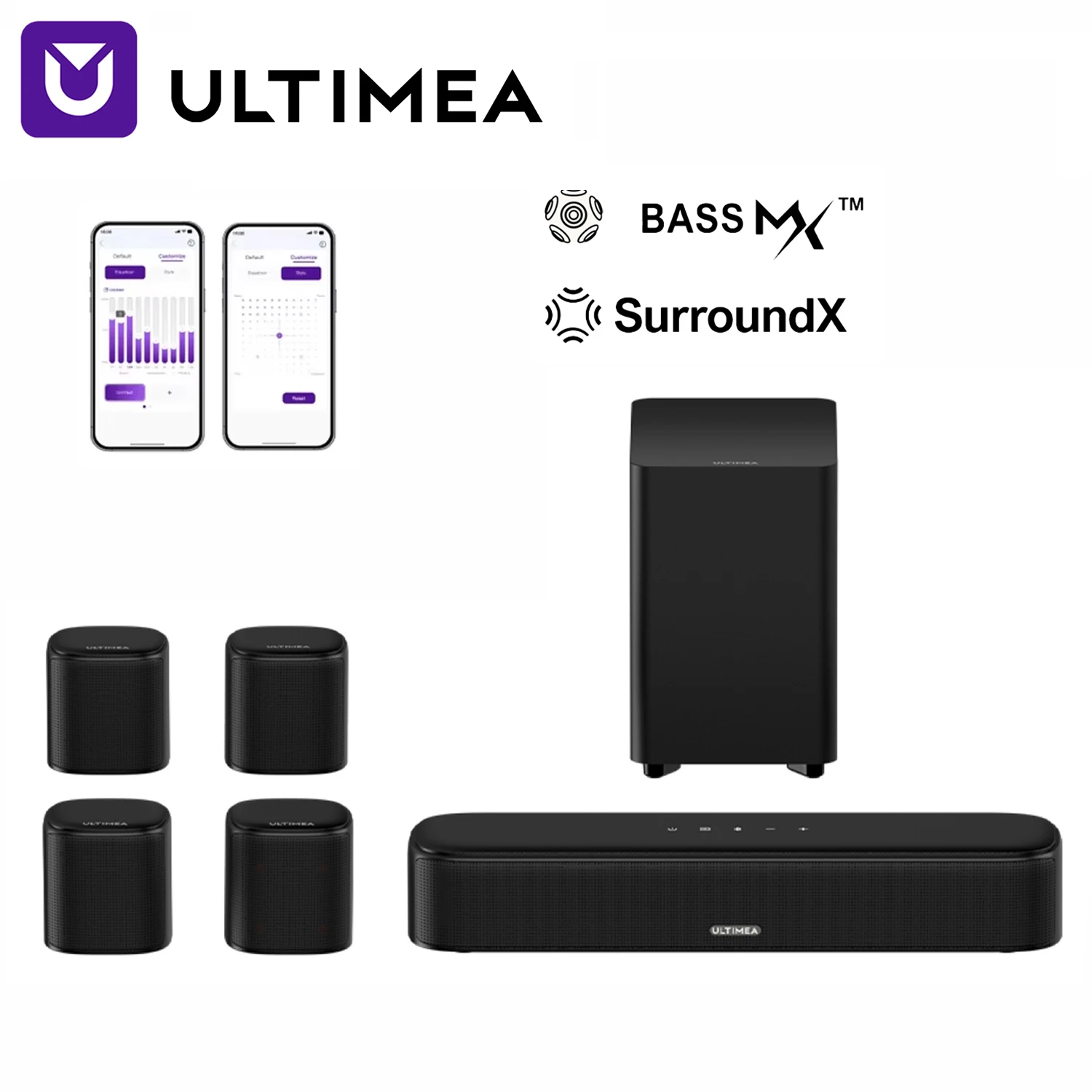 ULTIMEA Soundbar 7.1 Canali per TV con Sistema Home Theater a Suono Surround Virtuale e Controllo tramite App