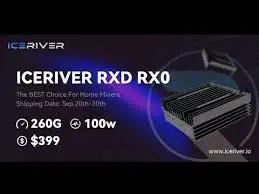 HOT SALES BUY 5 GET 3 FREE NEW ICERIVER RXD RX0 260GH/S 100W Radiant ASIC Miner with PSU