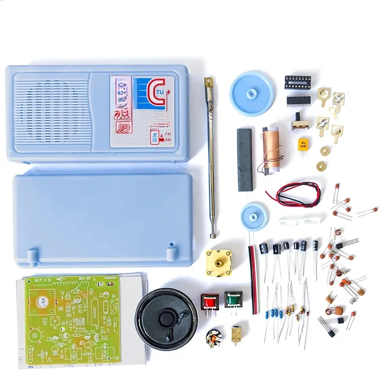 208 FM / AM Dwuzakresowy zestaw elektroniczny do produkcji radia CD2003GP TA7642 Zestaw elektroniczny DIY Odbiornik radiowy TDA2822 z anteną — zdjęcie 2