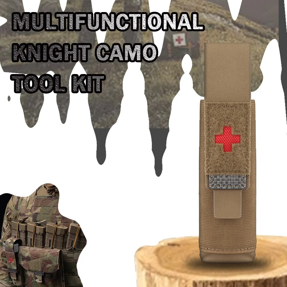 

Многофункциональный набор инструментов Knight, тактический жгут, медицинская сумка, легкий и портативный для ремня или жилета CS, охотничьи аксессуары