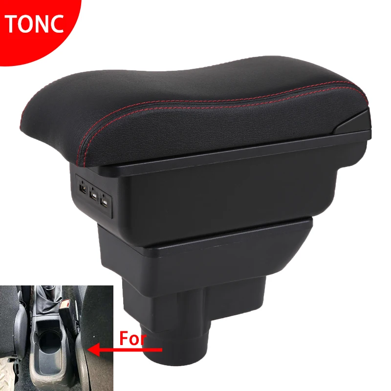 For Opel Corsa D Armrest box For Opel Corsa Car armrest backrest Interior parts storage box Retrofit parts Car accessories