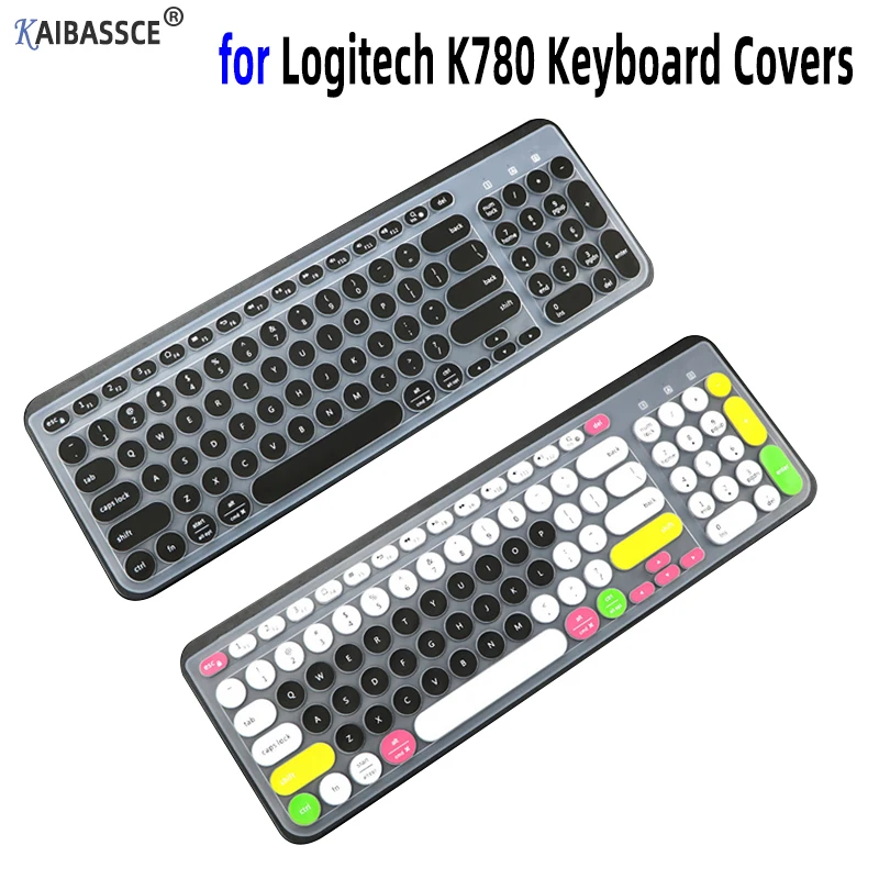 English Version Silicone Dustproof Keyboard Protector Skin for Logitech K780 Slim Wireless Keyboard Cover K780 Accessories