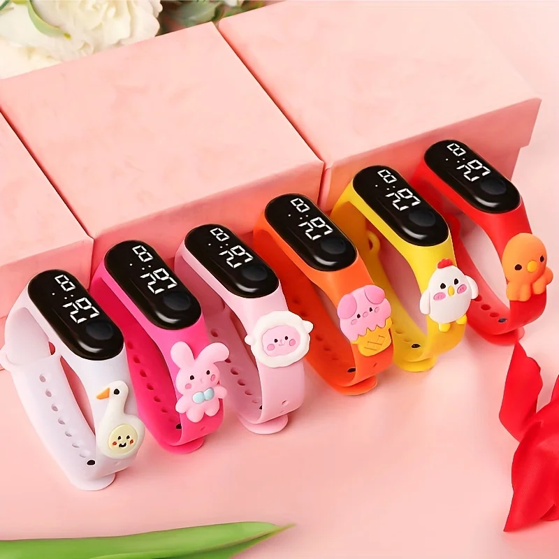 Cute Doll Bracelet LED Electronic Watch for Kids, Creative Cartoon Doll Gift