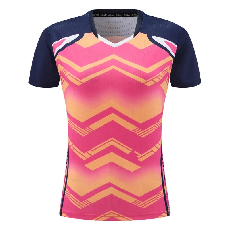 Ropa de tenis de mesa para hombre y mujer, camiseta de bádminton, Camiseta deportiva de retazos de Color, camisetas personalizadas con tu logotipo, 2024