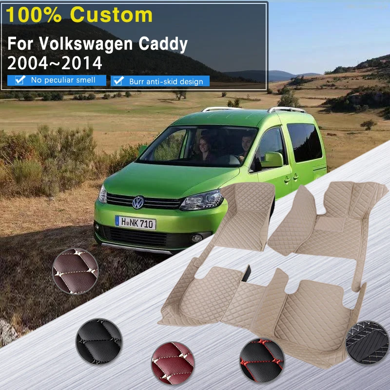 Car Floor Mats For VW Volkswagen Caddy 2K 2004~2014 Waterproof Car Mats Full Set Accesorios Para Auto Car Accessories Interior