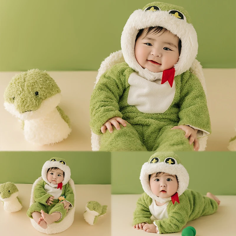 KD 3 Month Baby Photo Props Cartoon Snake With Big Eyes Infant Clothing Newborn Photography Clothing Cute Snake Doll Baby Toy