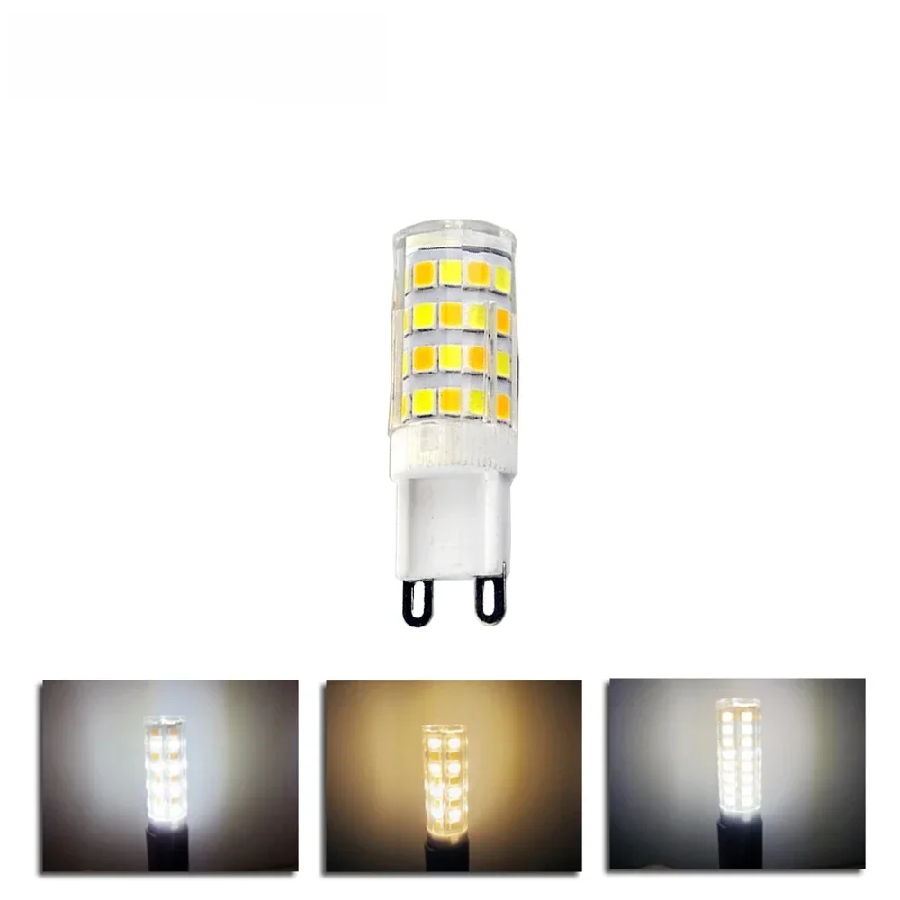 10pcs/lotG9 Base LED Lamp Bulbs 220V 5W Pendant Ceramic Light 3000K 4000K 6000K On/Off Control Tricolor Switching No need Driver