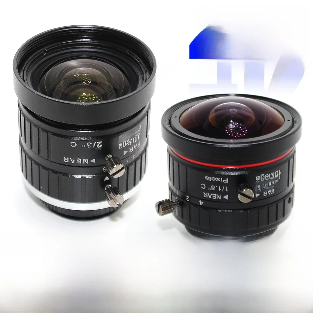 Obiektyw 10MP 2,8 mm 6 mm z mocowaniem C Ręczna przysłona Ręczne ustawianie ostrości F1,6/F2,4 Format obrazu 1/1,8" i 2/3" Obiektyw przemysłowej kamery bezpieczeństwa — zdjęcie 2