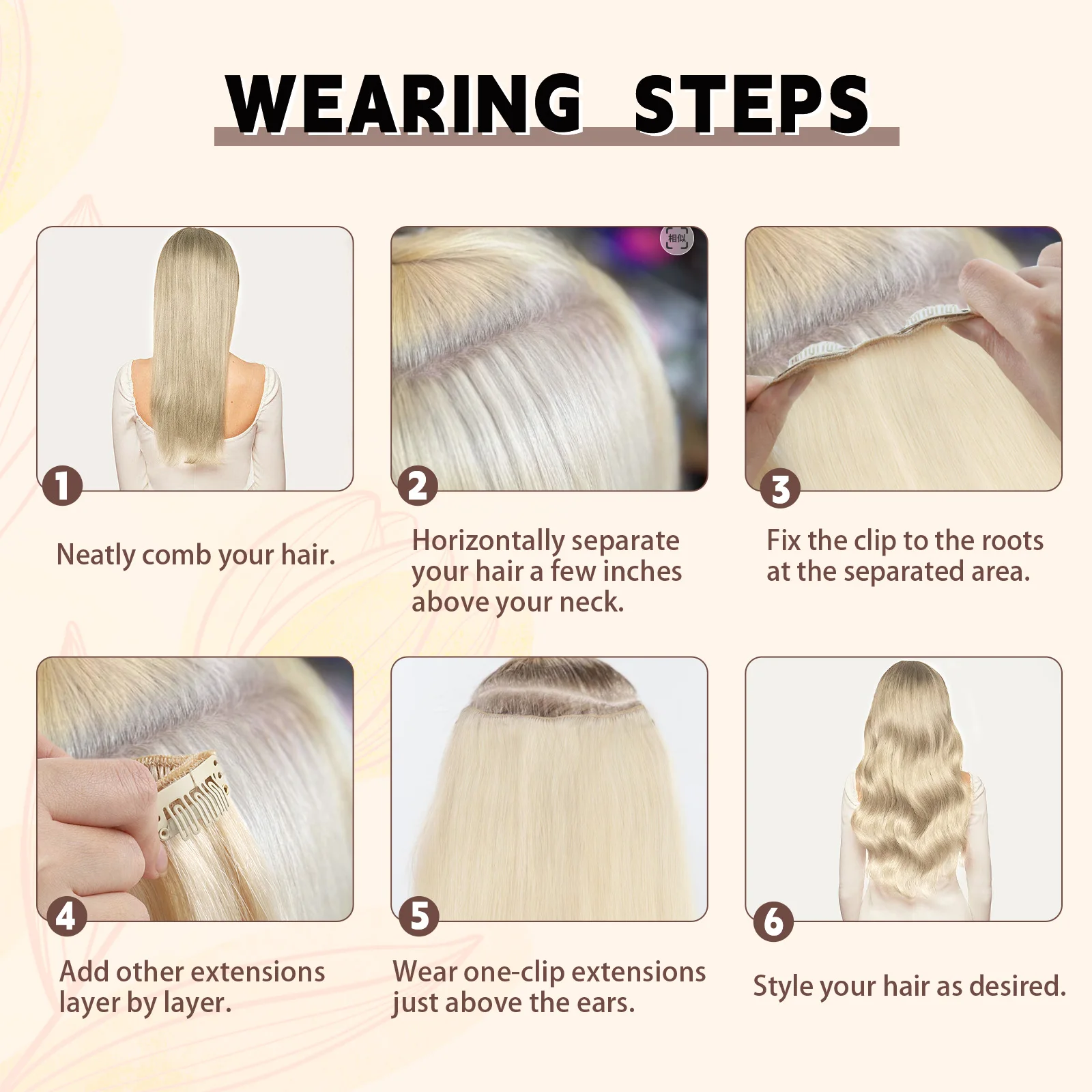 Sixstarhair 8 шт. 100% человеческие волосы Remy, заколки для наращивания волос, 70 г, 14 дюймов, клипсы, наращивание человеческих волос для женщин