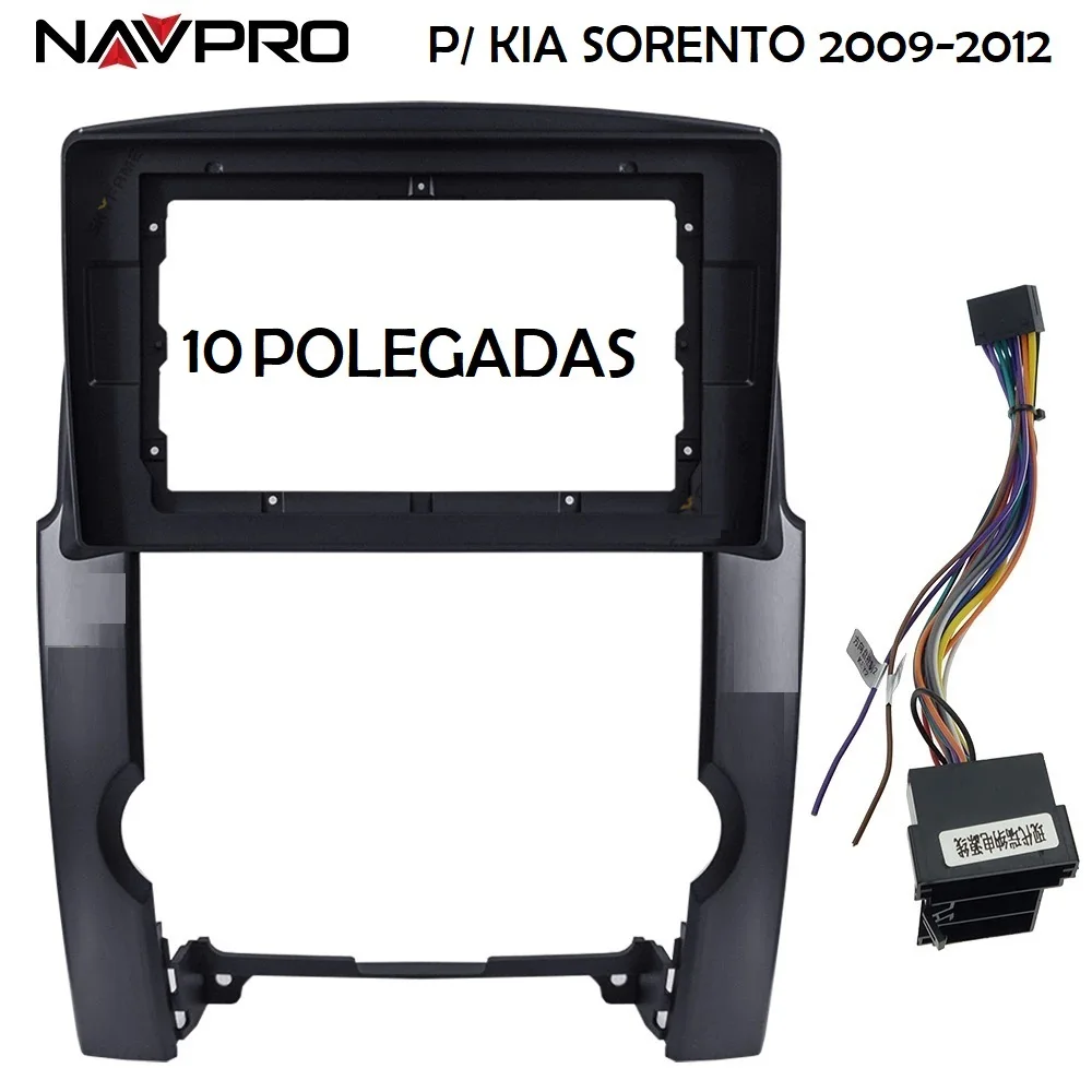 FOR KIA SORENTO 2009-2012 10 INCH Frame and connecting cables for multimedia central installation 9 