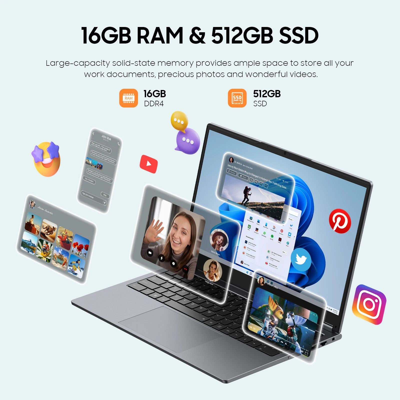Obrázek 5: HYPERSTRIX 2nz v 1 doteková obrazovka 15.6 palec notebook ryzen R3-3200U (up na 3.5ghz) notebook PC 16gb beran 512gb SSD 360à° rotace FHD IPS notebook podsvícená klávesnice Typ C rj45 WIFI 5barvy HDMI