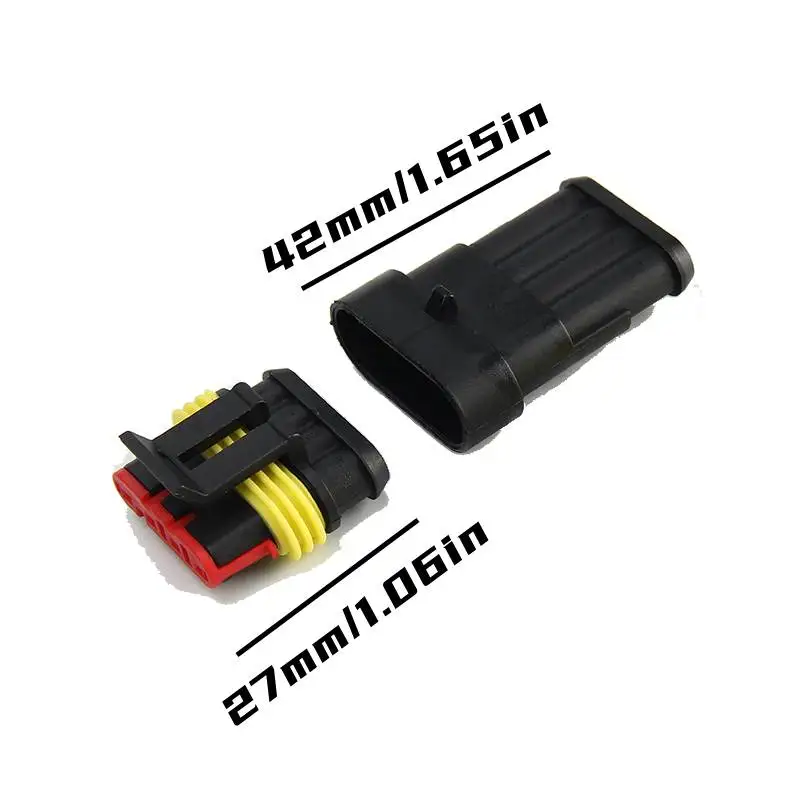 10 عبوات من موصلات الأسلاك ذات 3 دبابيس، مقبس توصيل أنثى ذكر 18AWG، قطع الاتصال السريع للسيارة، موصلات أسلاك الشاحنة