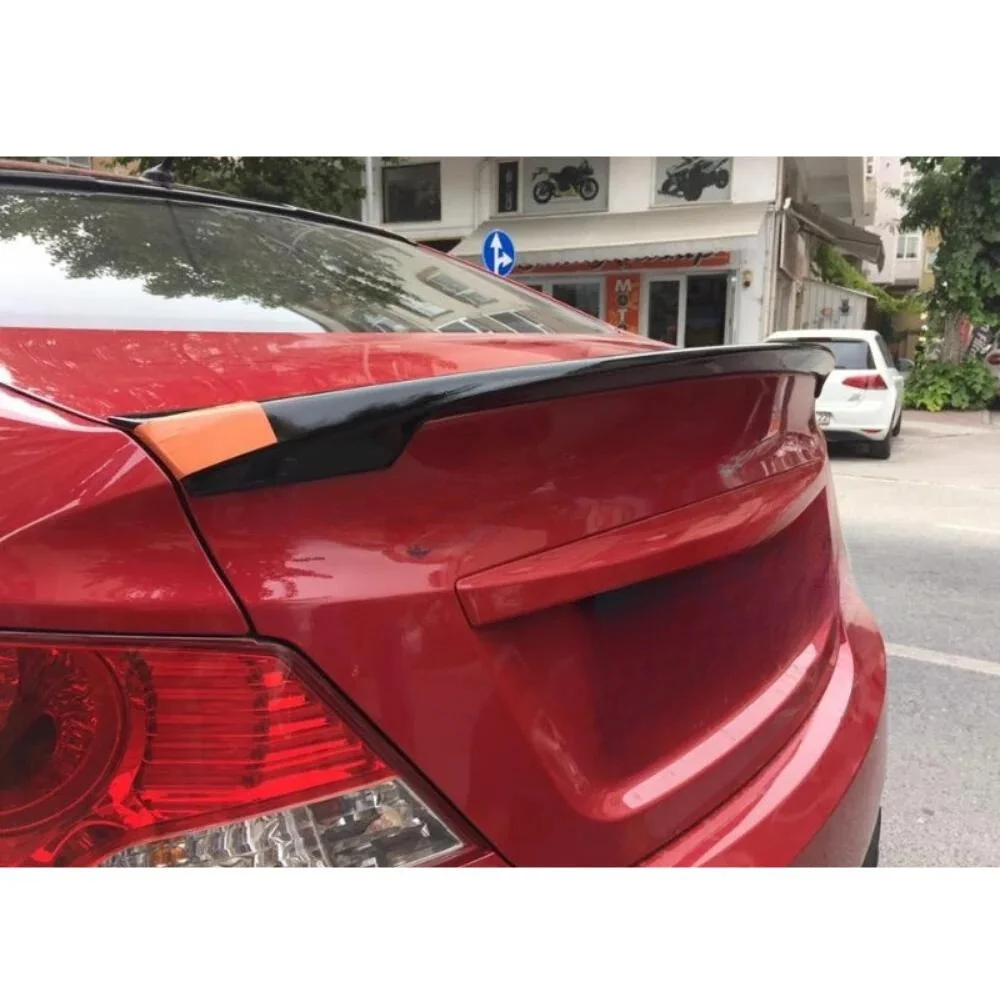 For Hyundai Accent Blue Glass Under Spoiler Fiber Material Rear Roof Spoiler Wing Trunk Lip Car Styling Fully Compatible Tuning