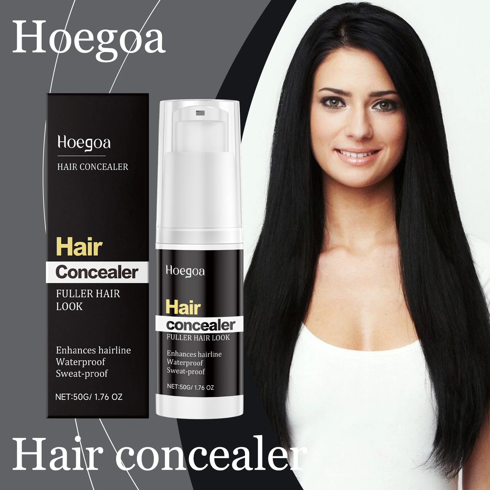 

Hoegoa Hair Concealer Reline Hair Line Lasting Effect Waterproof Sweatproof Daily Cover Hairline Mild Formula Hair Concealer