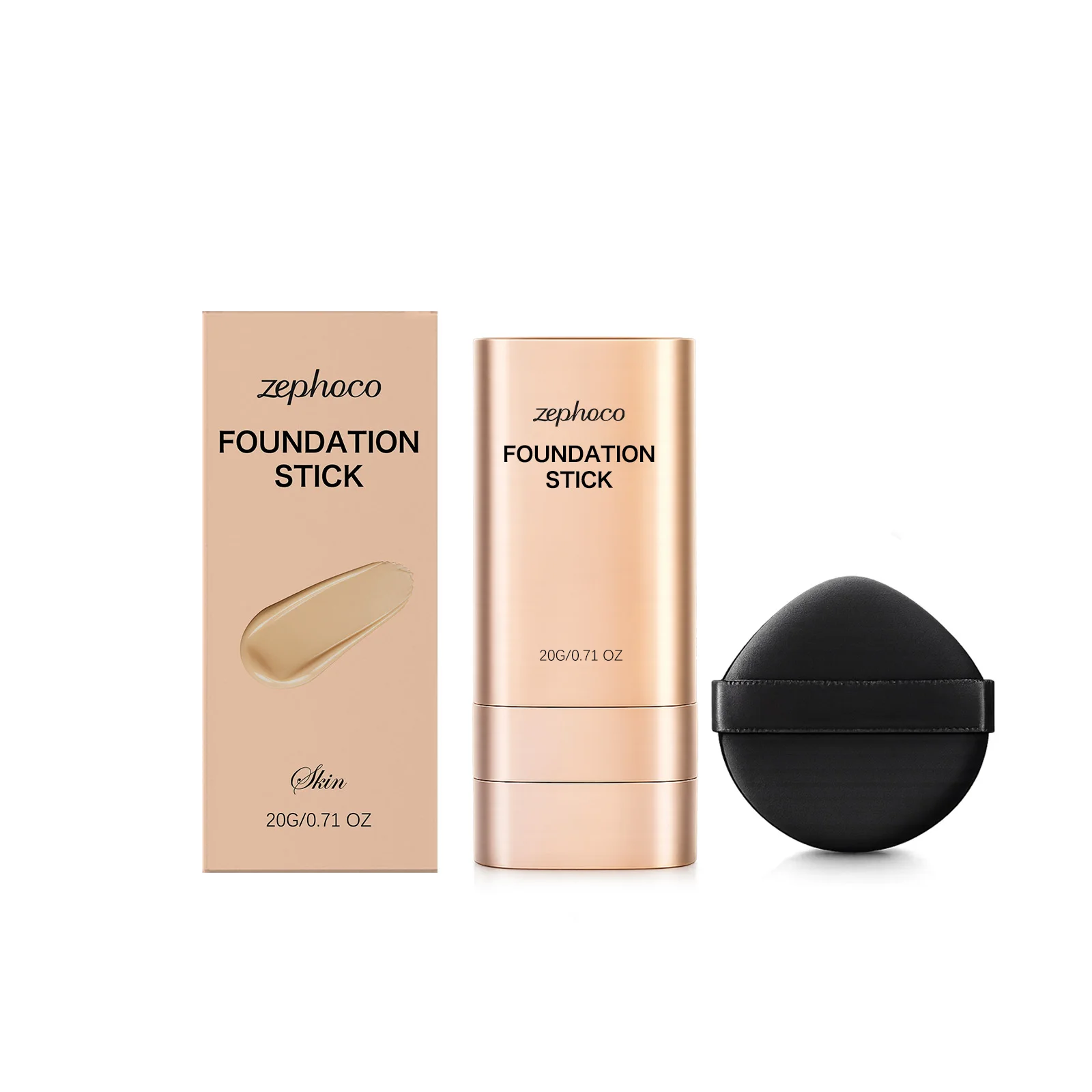 Translucent Concealer Foundation Stick Skin Tone Base Lightweight Hydrating Silky Smooth Non-Cakey Natural Makeup Professional C