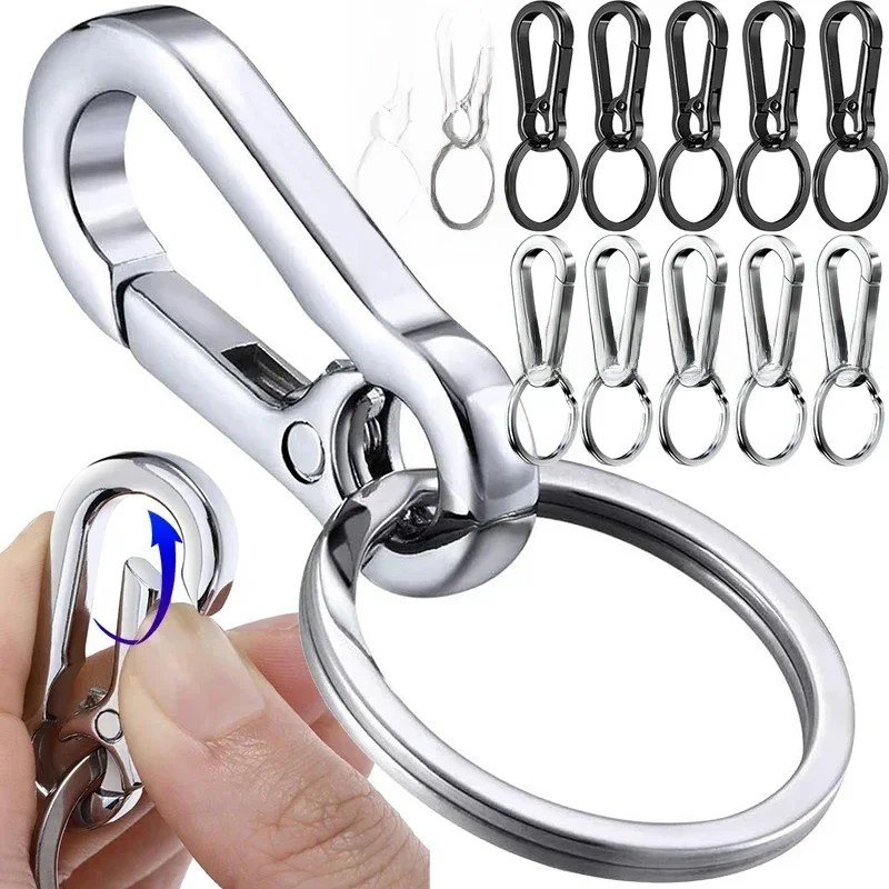 1/5PCS Metall Kürbis Schnalle Schlüsselbund Klettern Haken Auto Schlüsselbund Starke Karabiner Form Schlüsselbund Zubehör Vintage Schlüssel Kette ring