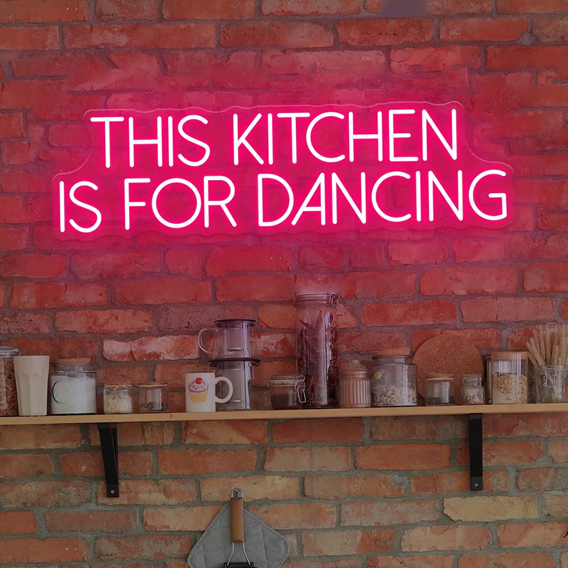 This Kitchen is for Dancing Neon Sign Kitchen Wall Art Decor Restaurant Kitchen Decor Housewarming gift