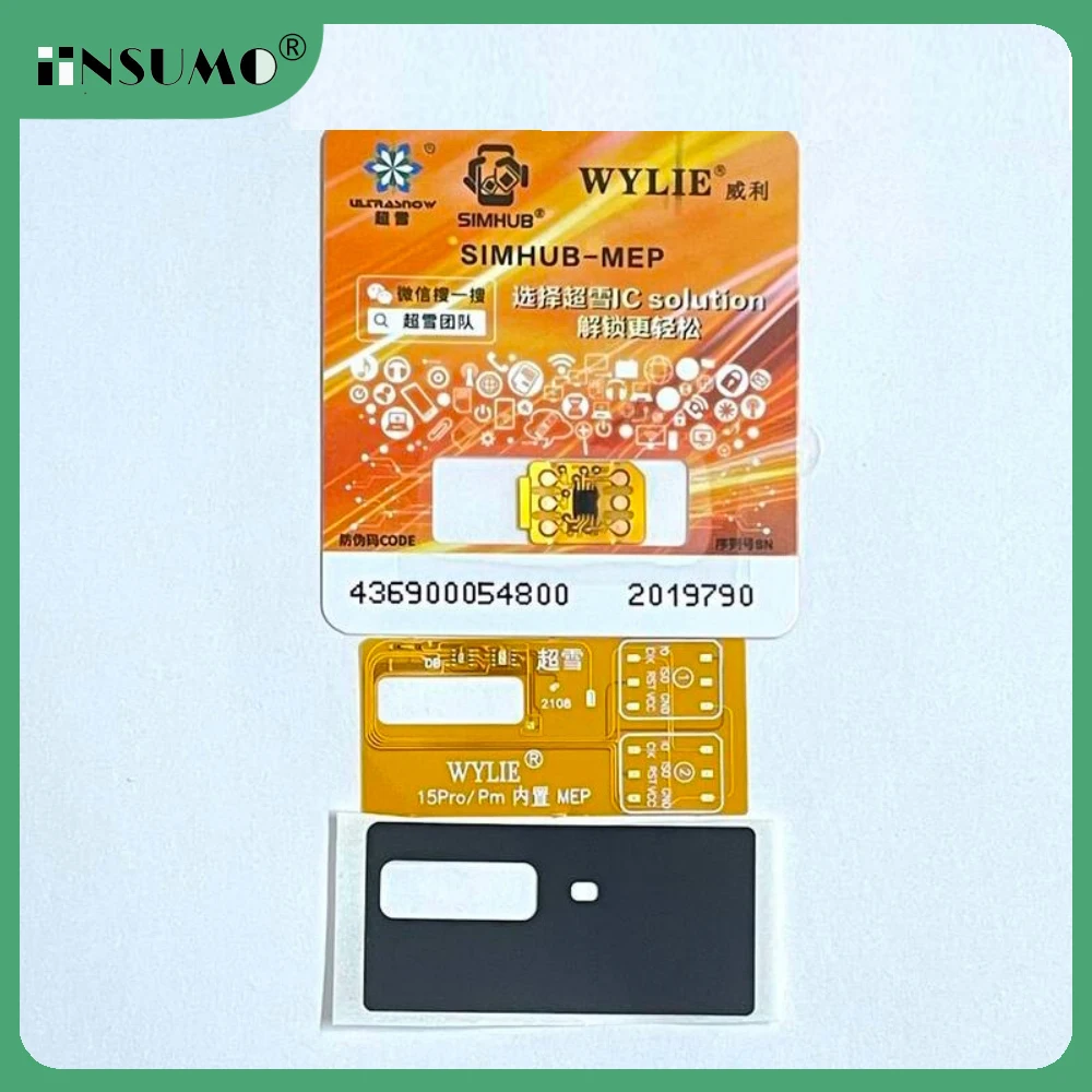 WYLIE US Version Esim to Sim Dual Card Flex Ca‮lb‬e Builtin MEP Integration Solution Support Super Snow IC for iPhone 15 ProMax