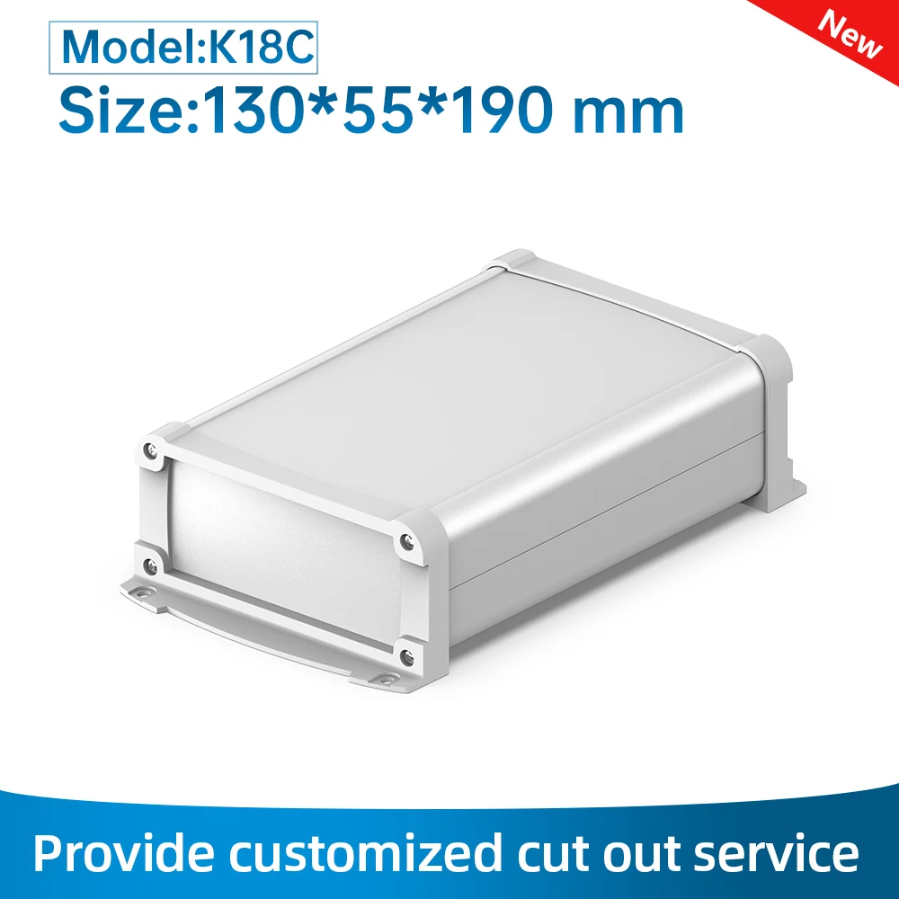 Custom Aluminum Junction box For Electronic Supply Metal Detector Housing PCB Circuit Board Battery Enclosure K18C 130*55mm