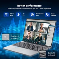 Intel Laptop 15.6 inch Windows 11 Pro I9 Notebook Office Gaming Intel Core I9 10980HK 16GB RAM 1TB 2TB SSD Fingerprint UnIock Laptops 1920*1080P Notebook Computer Backlit Keyboard Laptop Computer 3