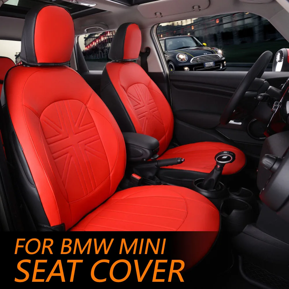 

Чехлы на автомобильные сиденья для BMW MINI ONE COOPER, полный комплект спереди и сзади, кожаные защитные чехлы для сидений из наппа, аксессуары для интерьера