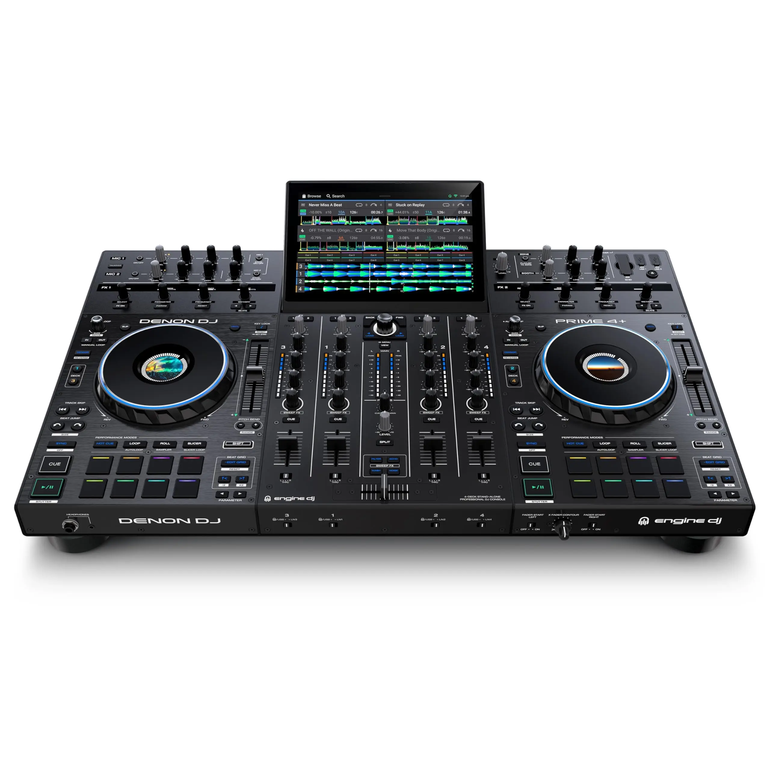 

БЫСТРАЯ ПРОДАЖА НОВЫЙ автономный DJ-контроллер Denon DJ PRIME 4+ с разделением штока на 4 деках, потоковой передачей Wi-Fi, ВНУТРЕННАЯ ДОСТАВКА D