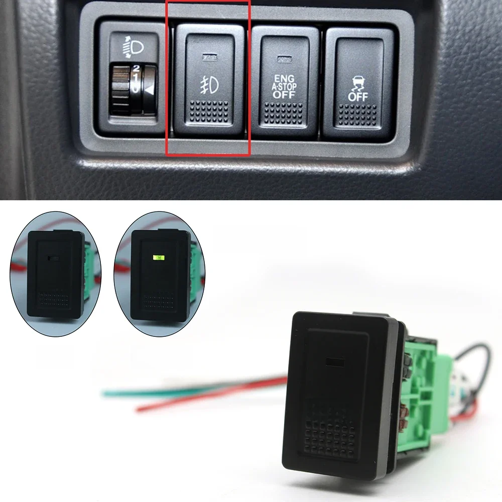 Przełącznik świateł przeciwmgielnych z pomarańczową lampką LED, przycisk sterowania 37270-77J00 do Suzuki SX4 Swift Grand Vitara 2006-2012, akcesoria — zdjęcie 2