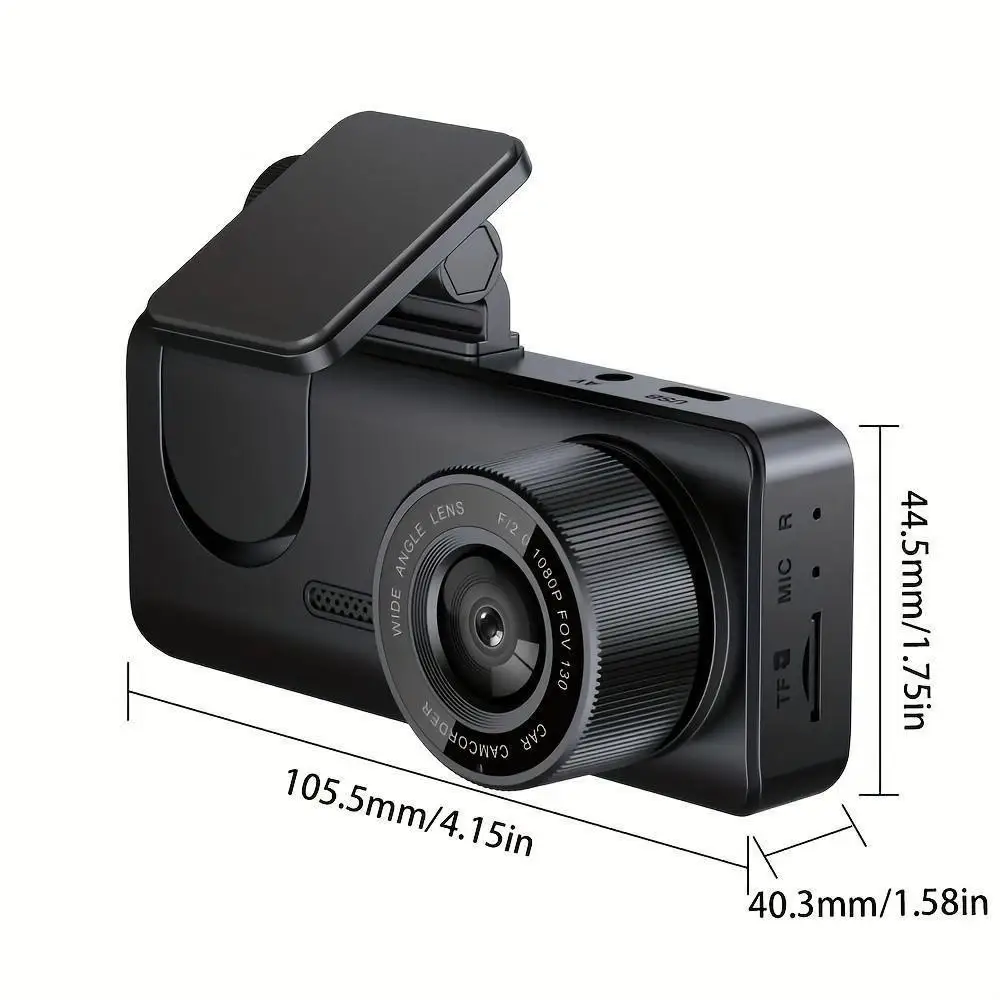 3 Channel Dash Cam, 1080P Dash Camera for Cars with WiFi App Control, Night Vision, Loop Recording, G-Sensor, 24H Parking Mode