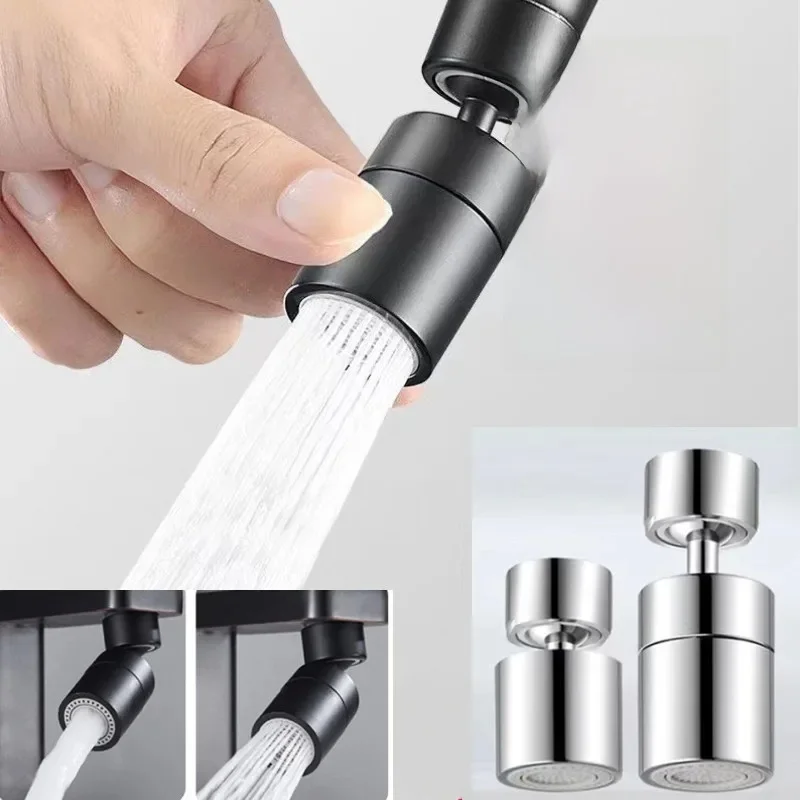 Nowy 2-trybowy filtr głowicy natryskowej do kranu kuchennego z możliwością regulacji 360 °   Obrotowa dysza kranowa typu Splashback Bubbler Aerator do zlewu kuchennego — zdjęcie 2