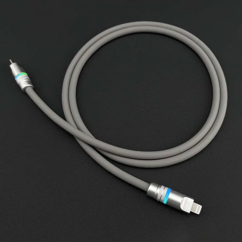 PD100W Soft Silicone Smart Light Type C Fast Charging Cable for iphone 15 Huawei Samsung Xiaomi Wire Cord