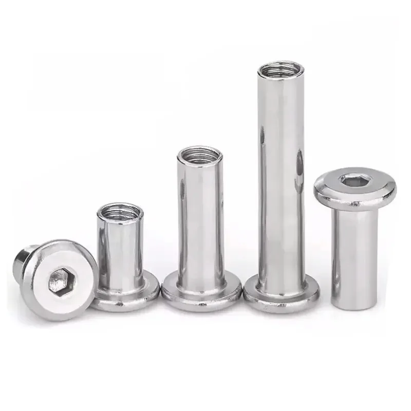 M2 M3 M4 M5 M6 M8 M10 304 acier inoxydable plat hexagone tête meubles Rivet insérer Joint manchon connecteur écrou