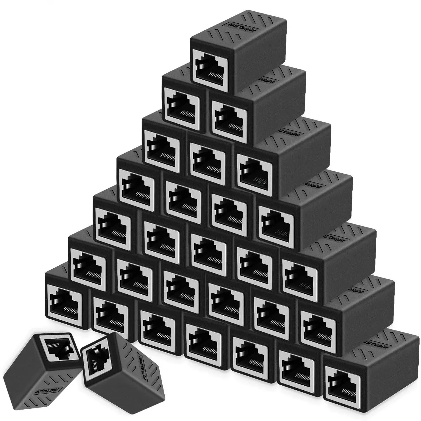 Extensor de cabo Ethernet, rj45, cat 5, cat 6, cat6a, conector fêmea para fêmea