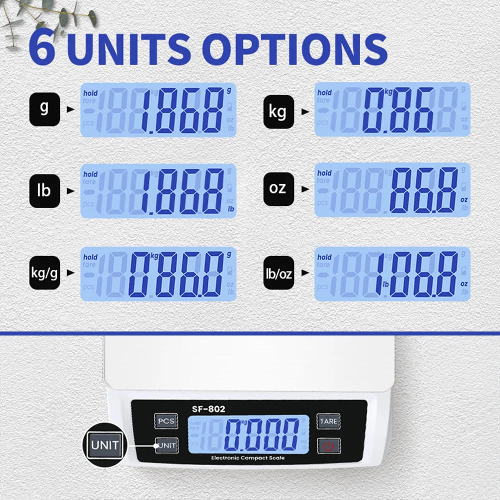 30KG /1G LCD Digital Kitchen Scale High-Precision Home Food Medicine Hardware Scales Measurement kg g lb oz