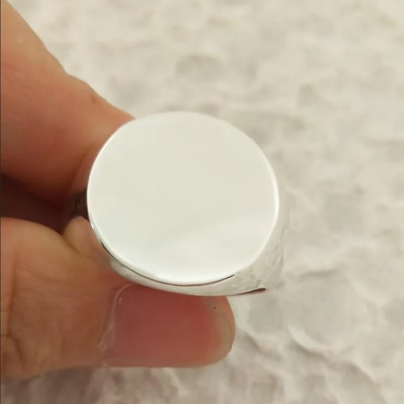 

Кольцо из стерлингового серебра 925 пробы с монограммой, именем, логотипом на заказ, 3D гравировкой, персонализированное, винтажное, мужское ювелирное изделие, обручальное кольцо