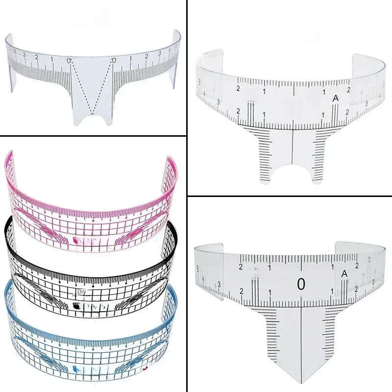 Règle à sourcils réutilisable, 4 Styles, Microblading, Semi-Permanent, tatouage des sourcils, Guide de Position, pochoir de maquillage, outils de mesure