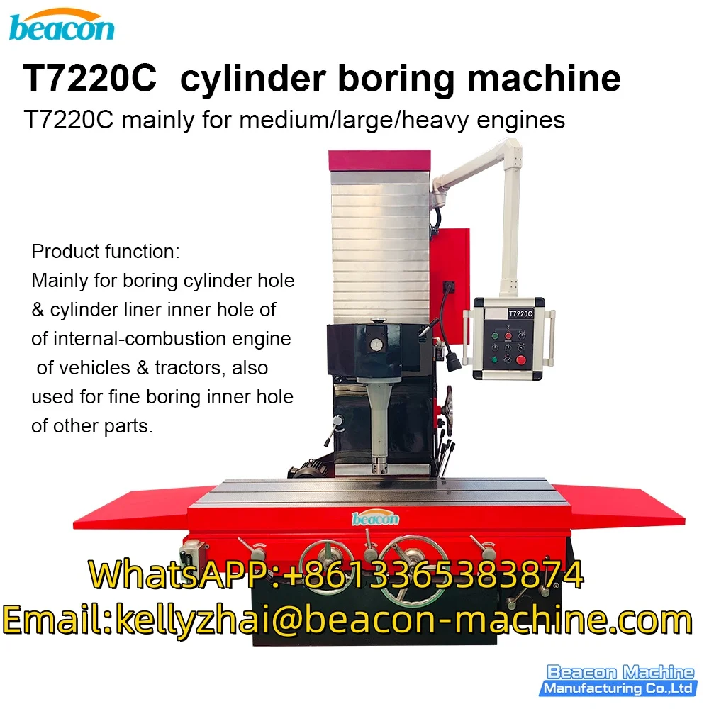 T7220C Vertical Cylinder Boring Machine for Auto Repair Cylinder Hole Machining Equipment Cylinder Borer Fine Boring Machine