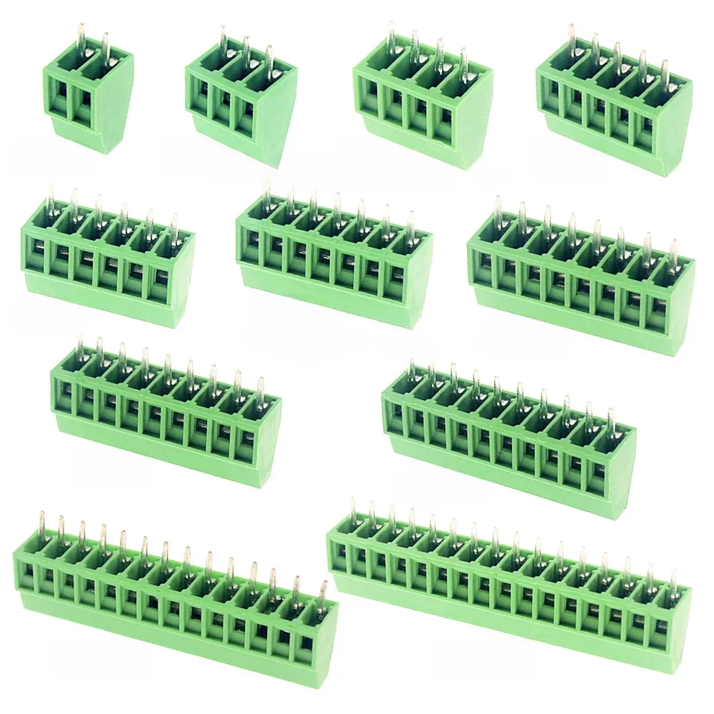 5/10szt KF128 2.54mm PCB Mini zaciski śrubowe Złącze do przewodów KF128-2.54 2P 3P 4P 5P 6P 7P 8P 9P 10P 12P 16P Terminal — zdjęcie 2