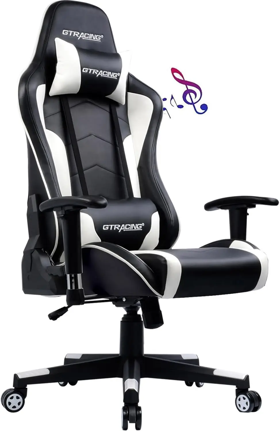 Gaming Chair with Speakers Bluetooth Music Video Game Chair Audio Ergonomic Design Heavy Duty Office Computer Desk Chair