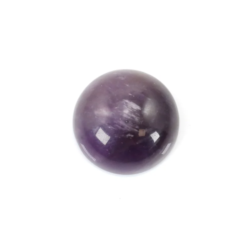 5pcs Amethyst Cabochon Cab Round Shape Natural Semiprecious Stone Dome 6-12mm Flat Back For Jewelry Making Pendant Ring DIY