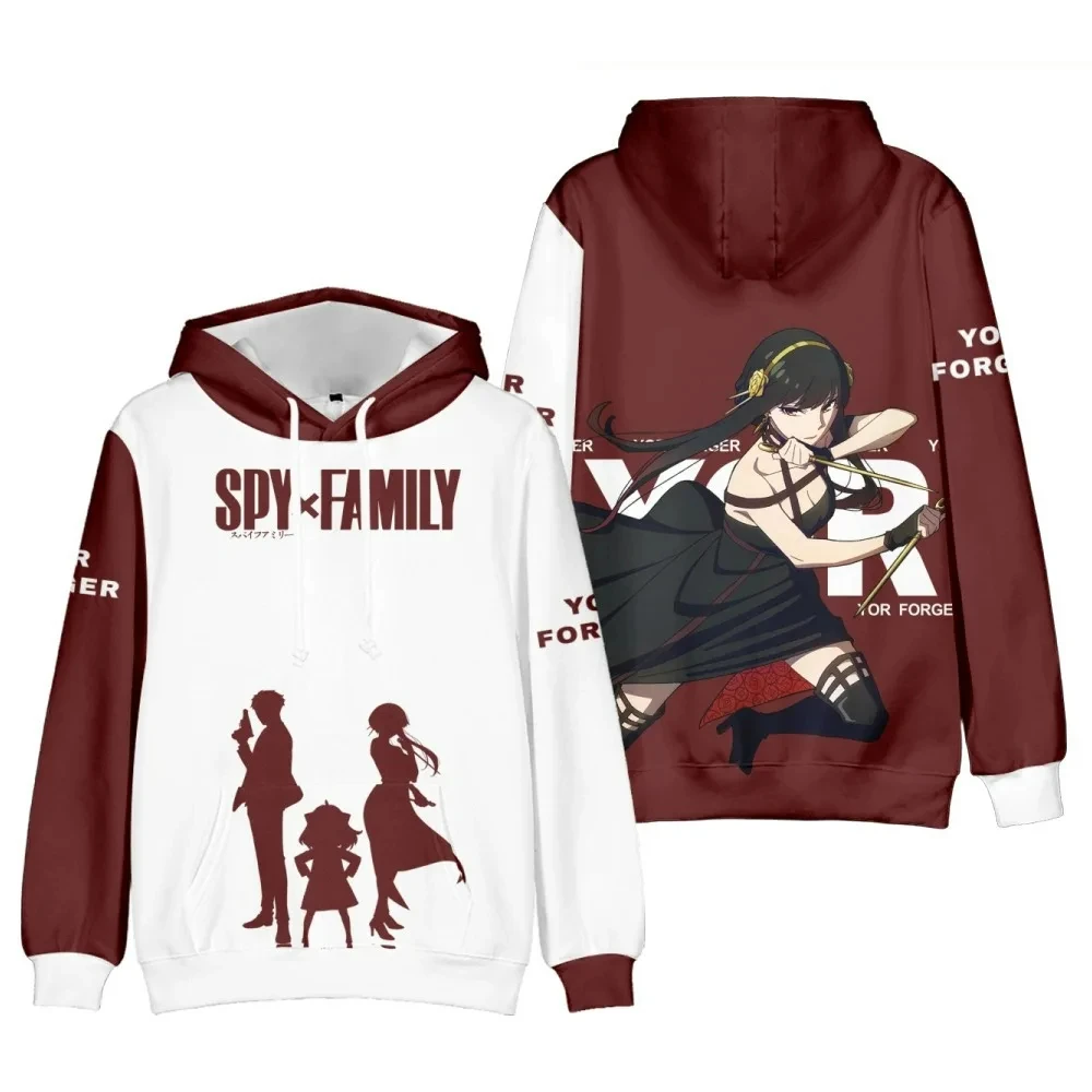 Japanese Anime Style Spy X Family Anya Forger Kawaii Printed Hoodie Pullover Men\'s And Women\'s Sportswear Sudaderas Kids Clothes