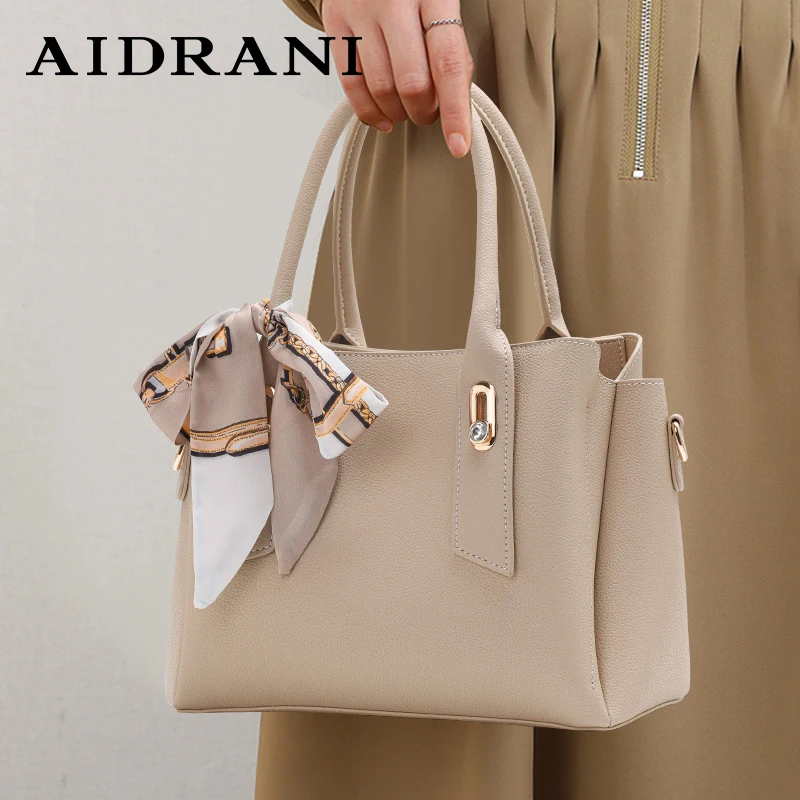 Aidrani  Genuine leather top handle bags high-capacity women's fashion bags 2024  cowhide handbags